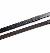 Rênes de bride en cuir avec 1 côté caoutchouc