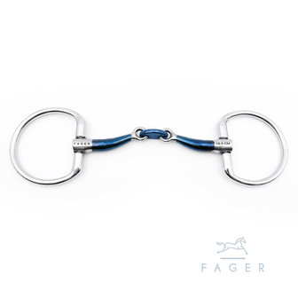 LAST CHANCE Claudia Double jointed Sweet iron D-snaffle (Fager)