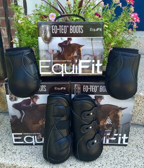 LAST CHANCE EQ-TEQ&trade; FRONT+ REAR SET black WOOL equifit