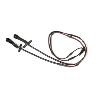 STOCK SALE Finesse Reins Leather with stops wrapped in calfsleather Rolled leather 