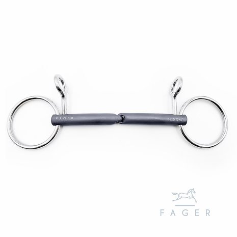 Anton single jointed loose ring titanium baucher (Fager)