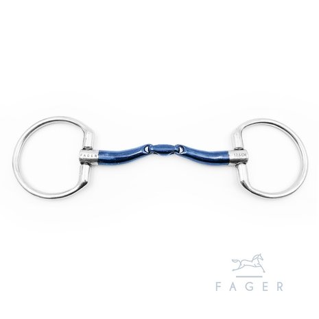 Milton anatomic sweet iron D-ring bradoon (Fager)