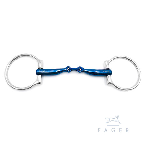 LAST CHANCE Carl Double jointed Titanium D-snaffle (Fager)